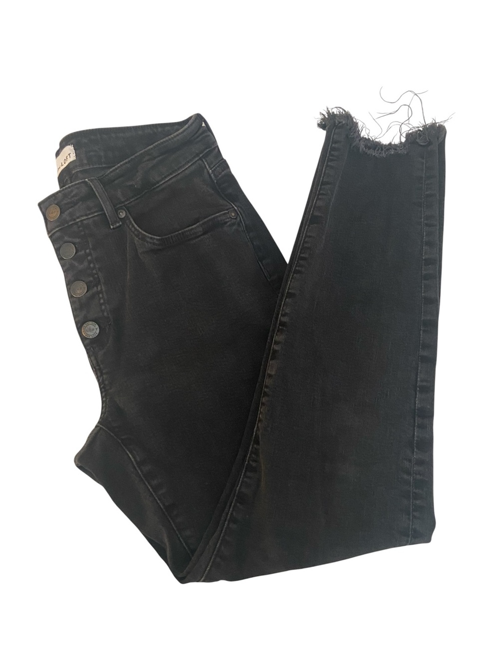 LOFT BLACK SKINNY JEANS SIZE 8